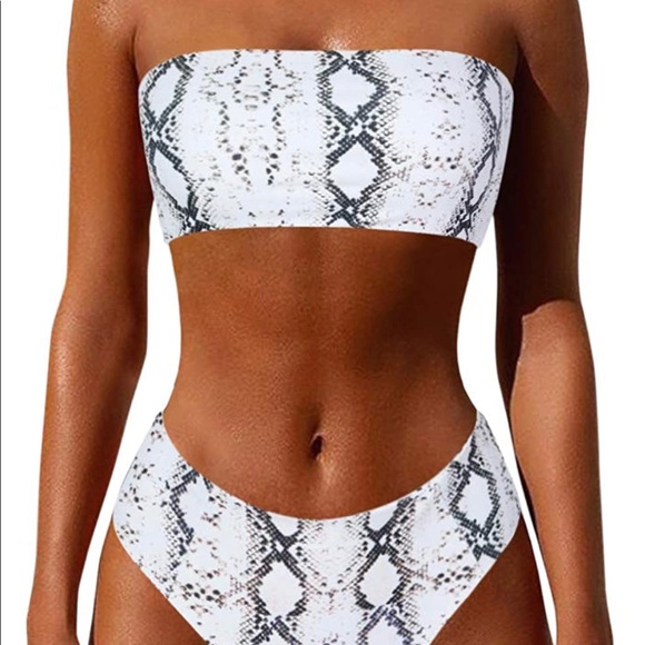 Final Sale: Snake Print Two Piece Bikini - Picture 2 of 3